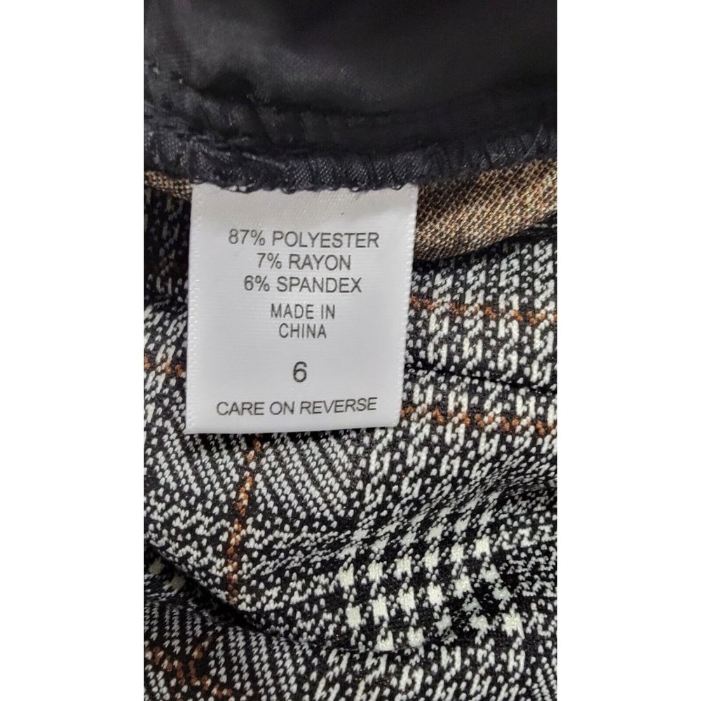 7th Avenue Design Studio NY Co Womens Gray Plaid Ponte Pants Wide Leg Size 6 NWT - Picture 8 of 15